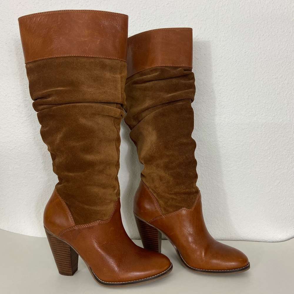 Vintage Slouchy Suede & Leather Boots by Zodiac, Size 6.5